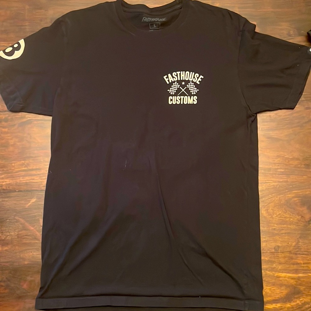 Fast house Black Tee Size Large Men’s like new